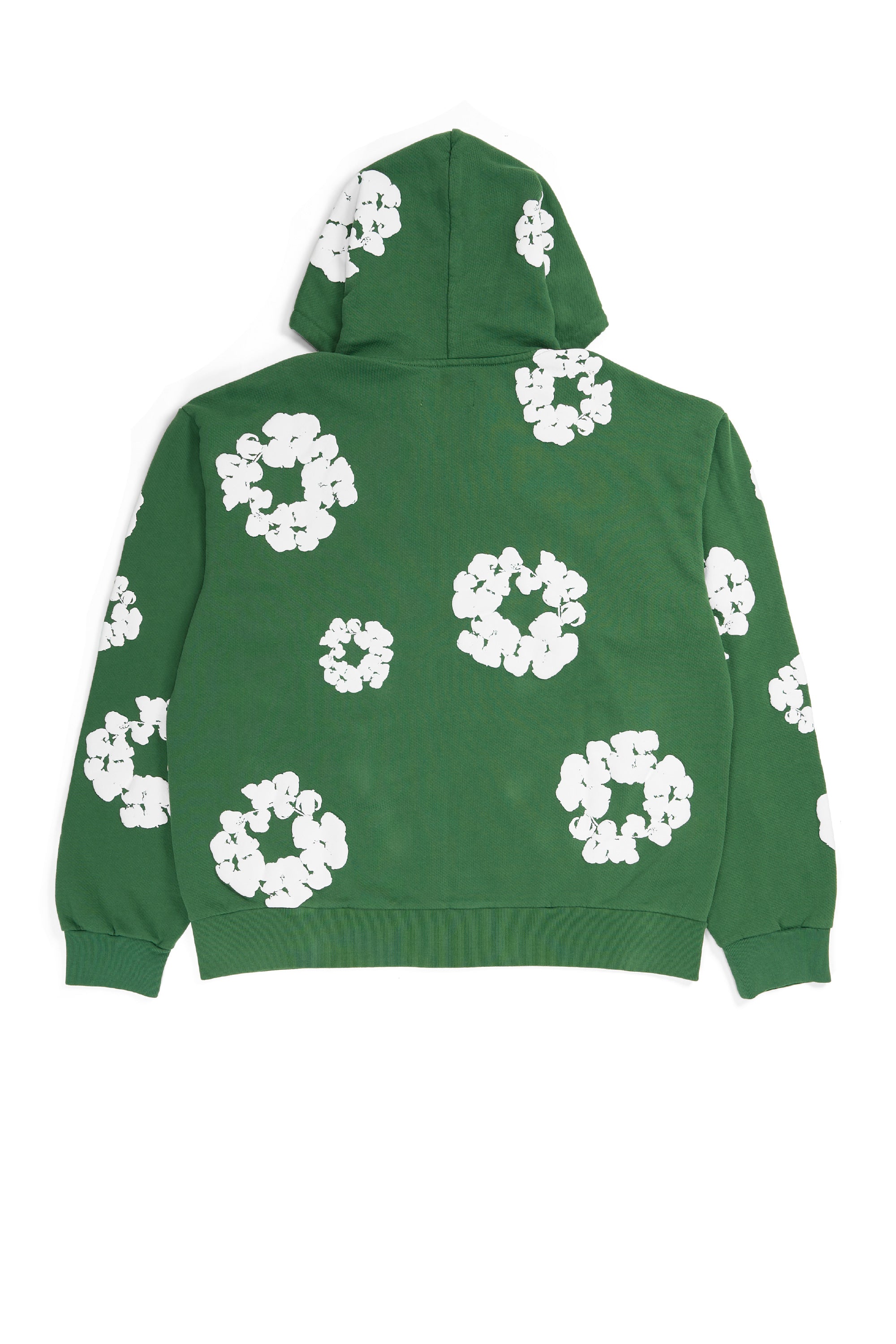 Cotton Wreath Zip Hoodie Green