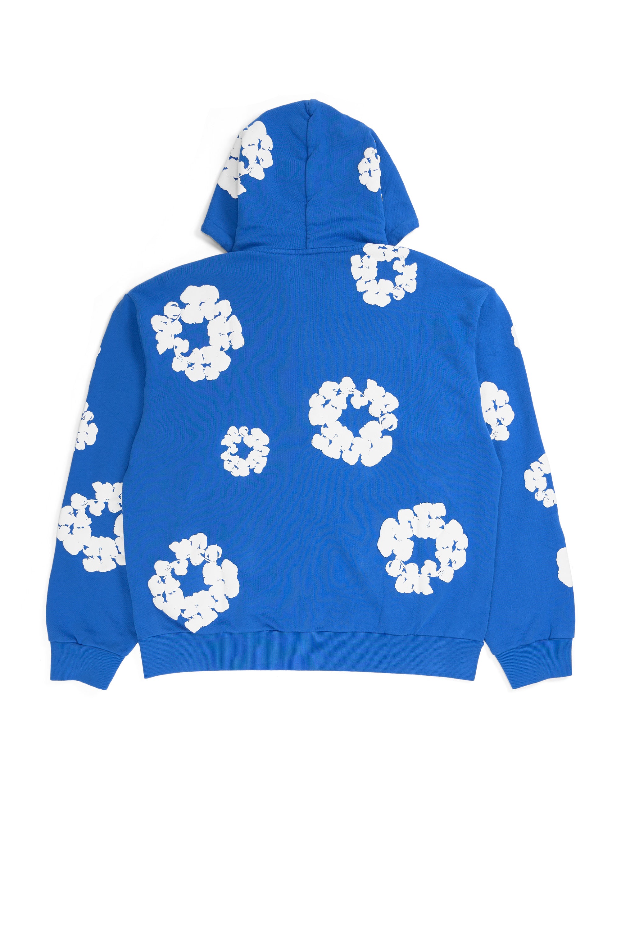 Cotton Wreath Zip Hoodie Blue