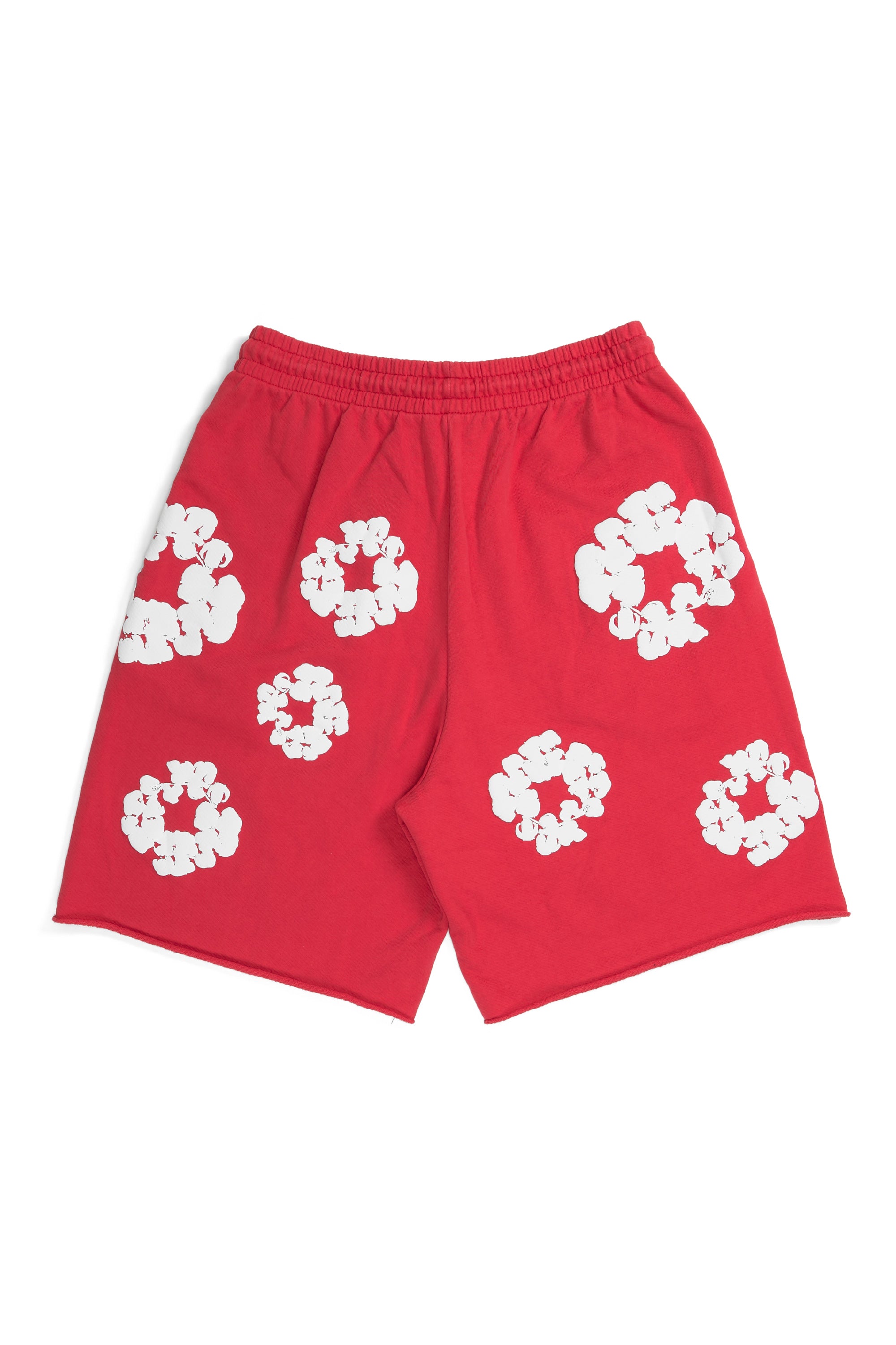 Cotton Wreath Shorts Red