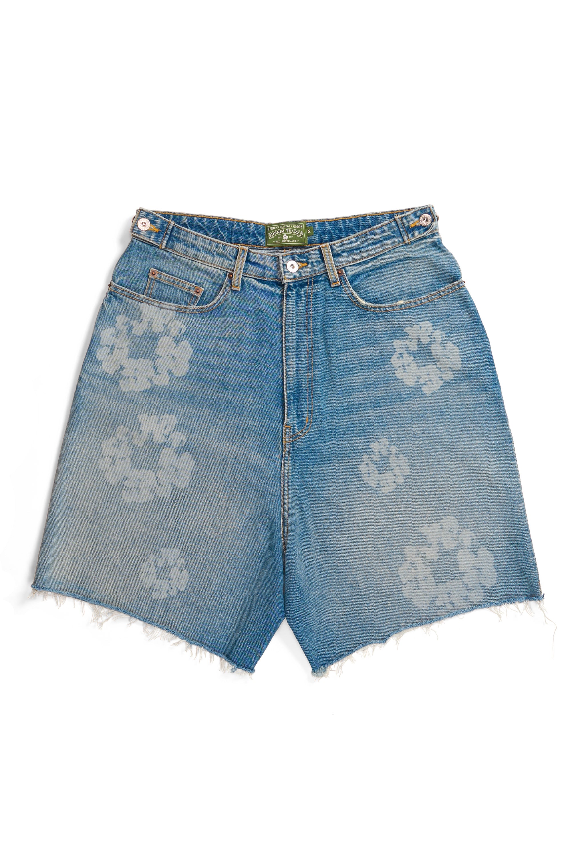 関税込み♪【Denim tears 】Laser Wreath ★ デニム ショーツ Denim Tears Laser Wreath Denim Shorts Light Wash – YFIFTEEN