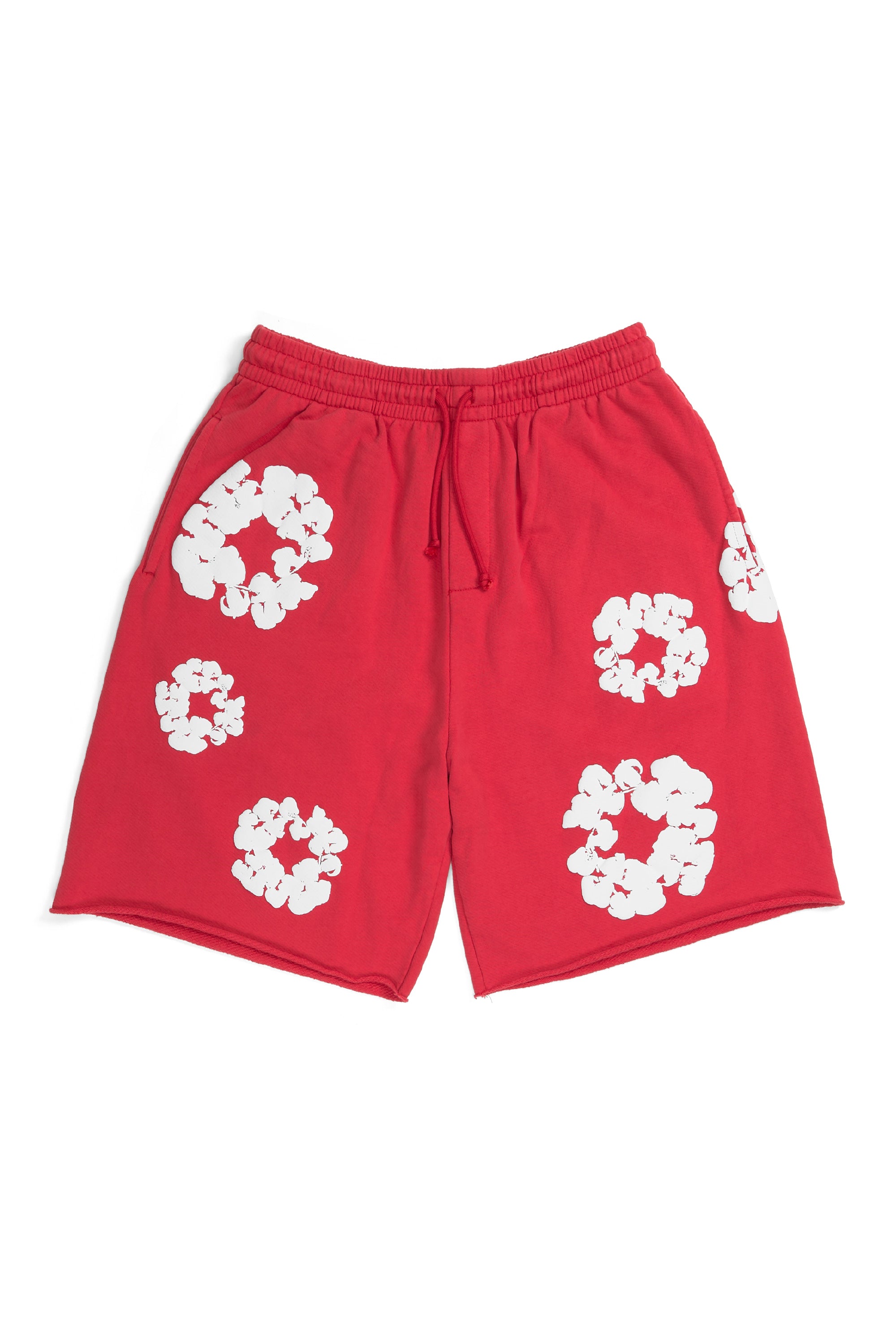 Cotton Wreath Shorts Red