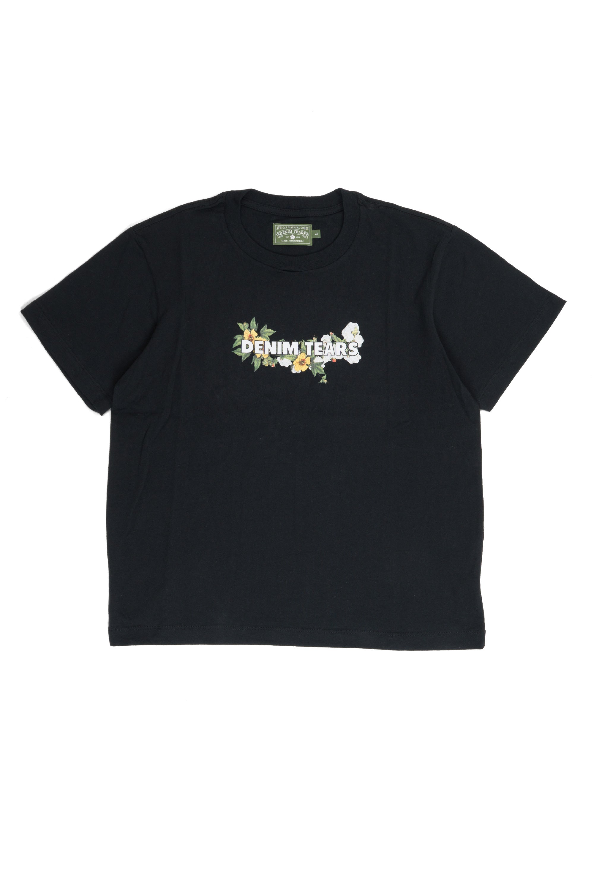 Floral Logo Tee Black