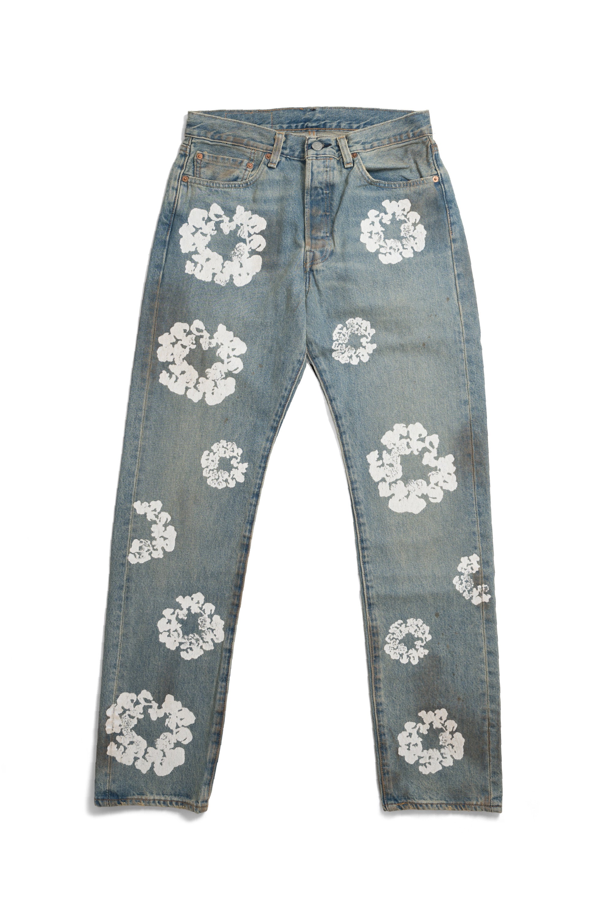 501 Cotton Wreath Jean Dirty Wash