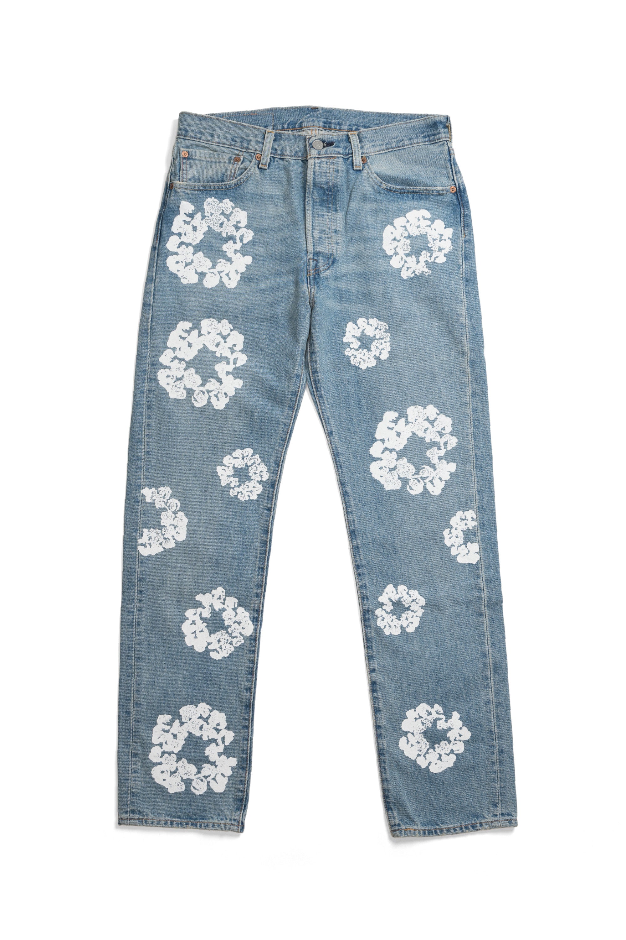 501 Cotton Wreath Jean Light Wash