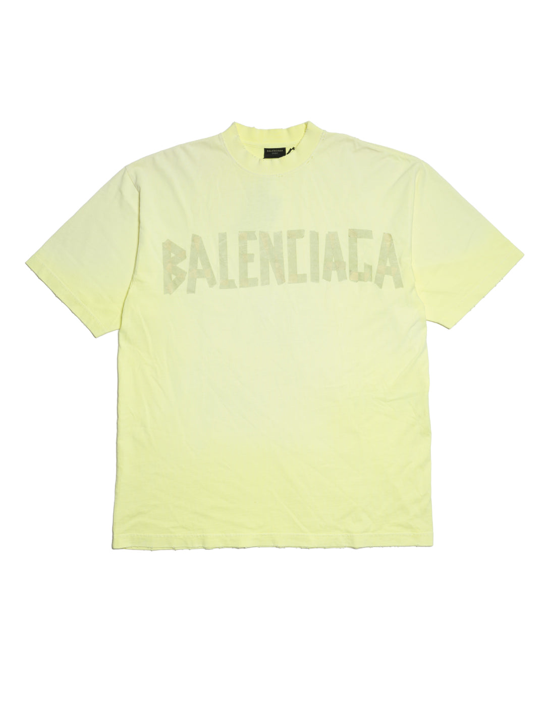 Balenciaga Tape Type Medium Fit T-Shirt Yellow