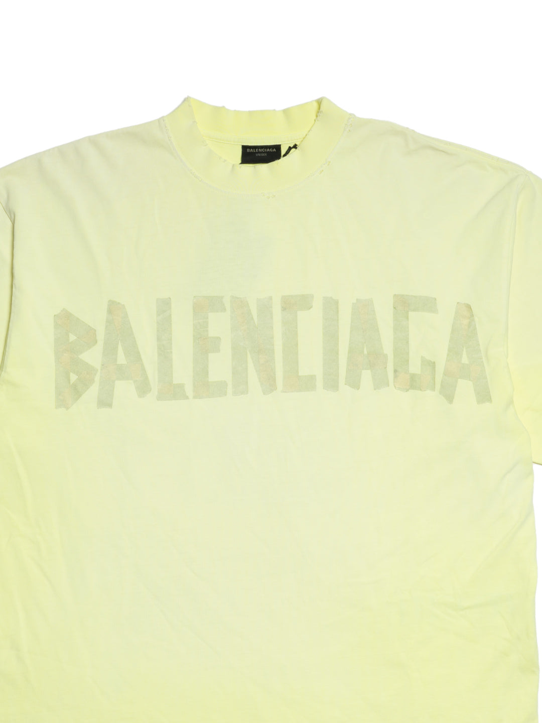 Balenciaga Tape Type Medium Fit T-Shirt Yellow