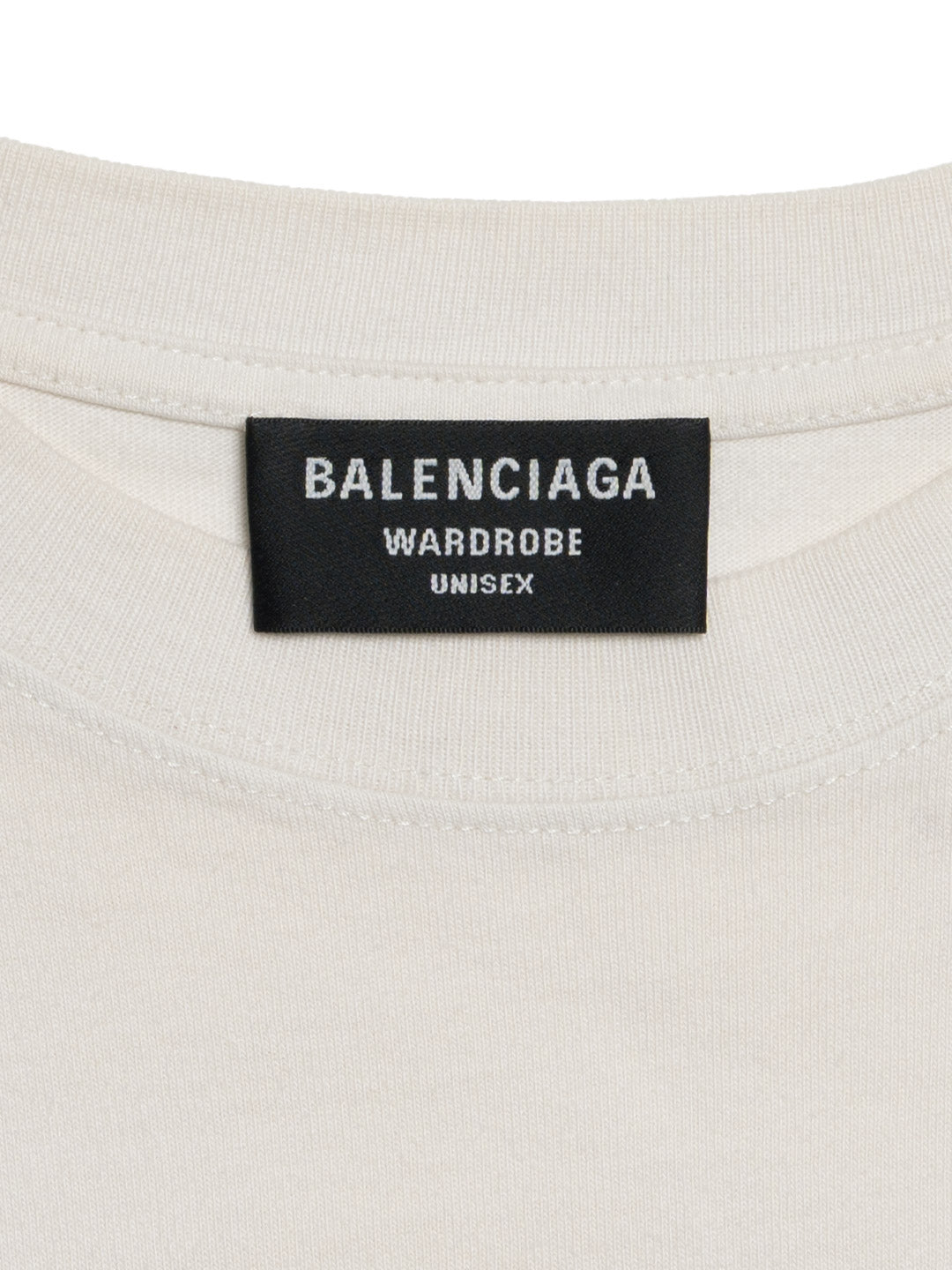 Balenciaga Political Campaign Embroidered T-Shirt Cream