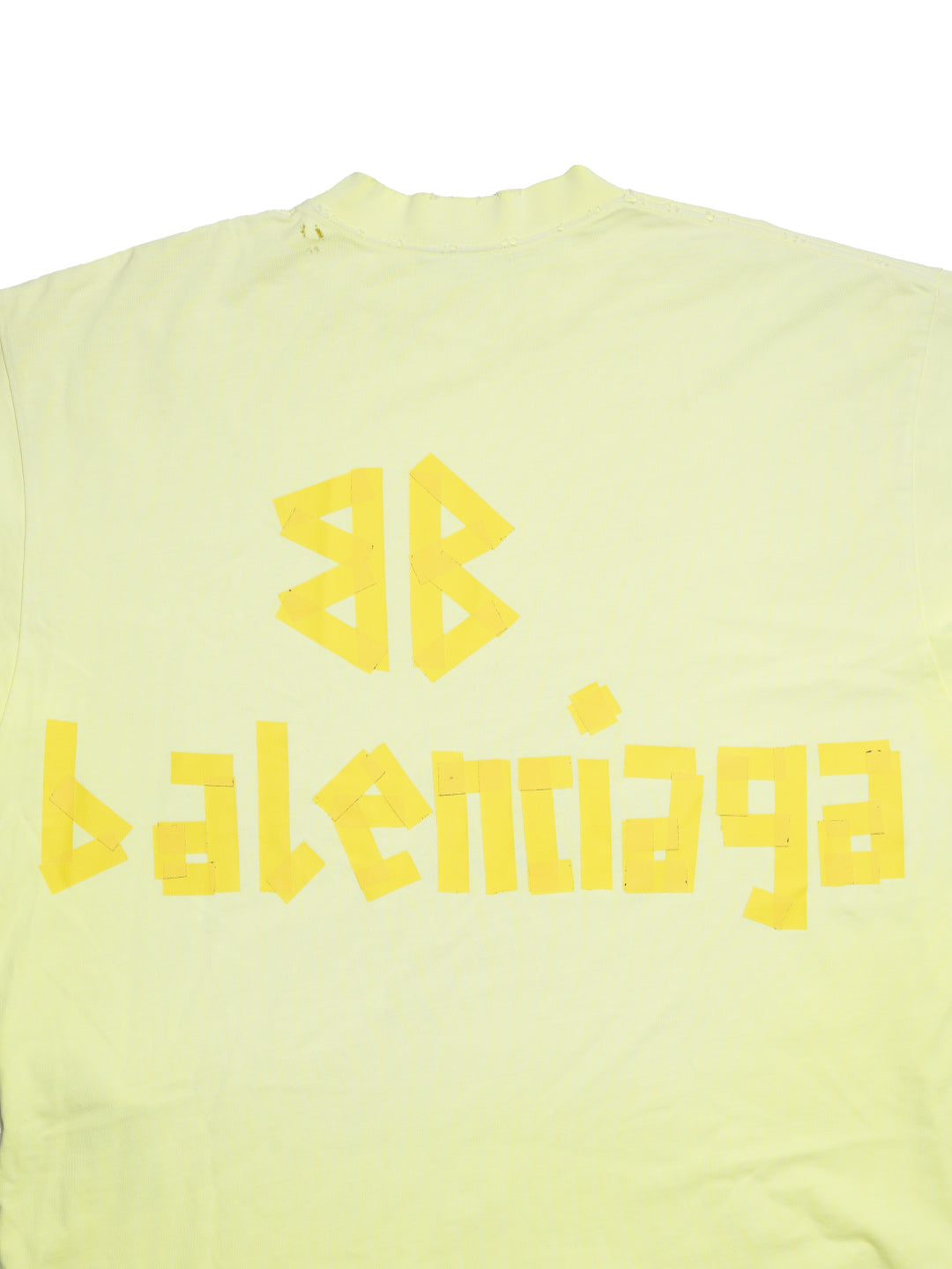 Balenciaga Tape Type Medium Fit T-Shirt Yellow