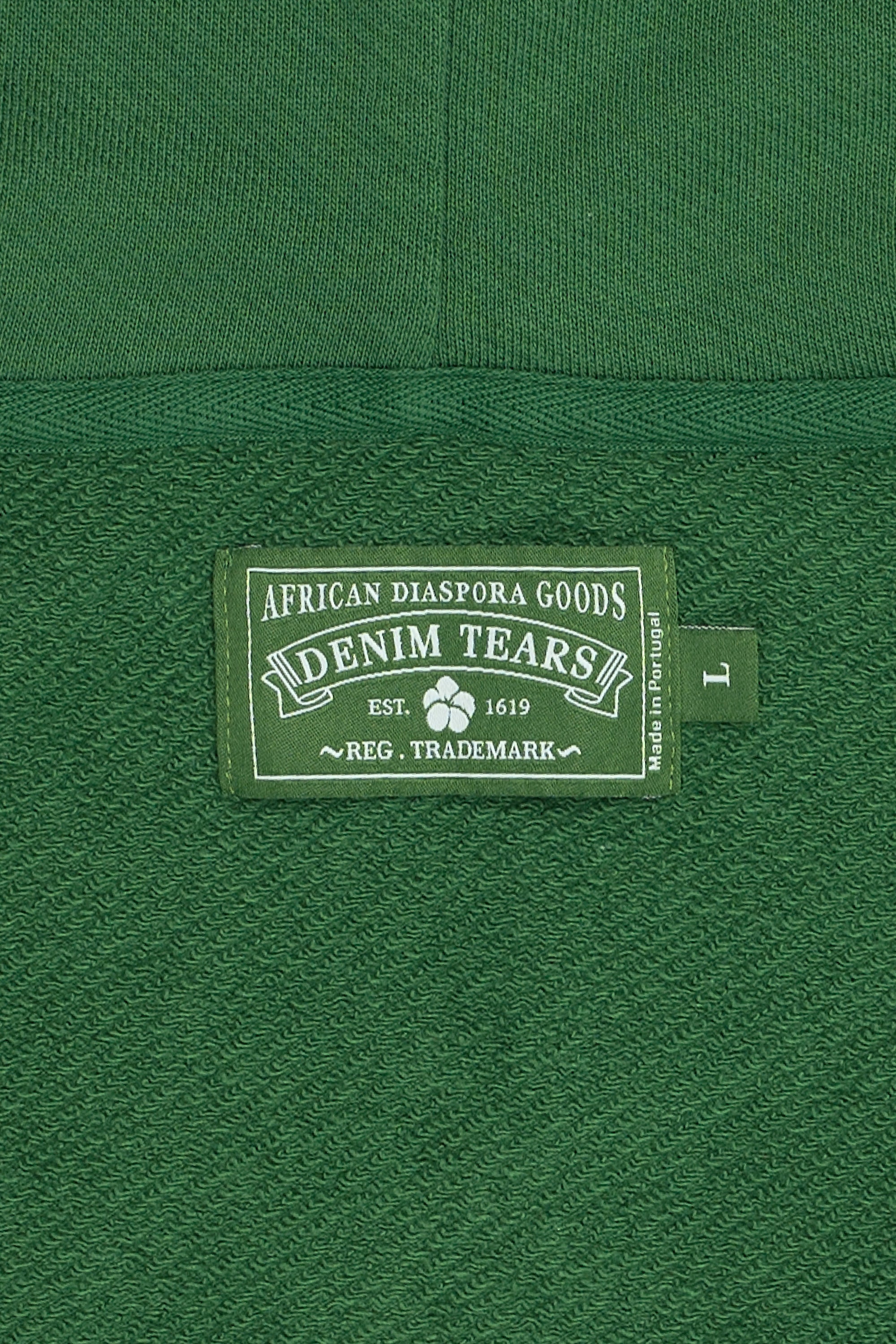 Cotton Wreath Zip Hoodie Green