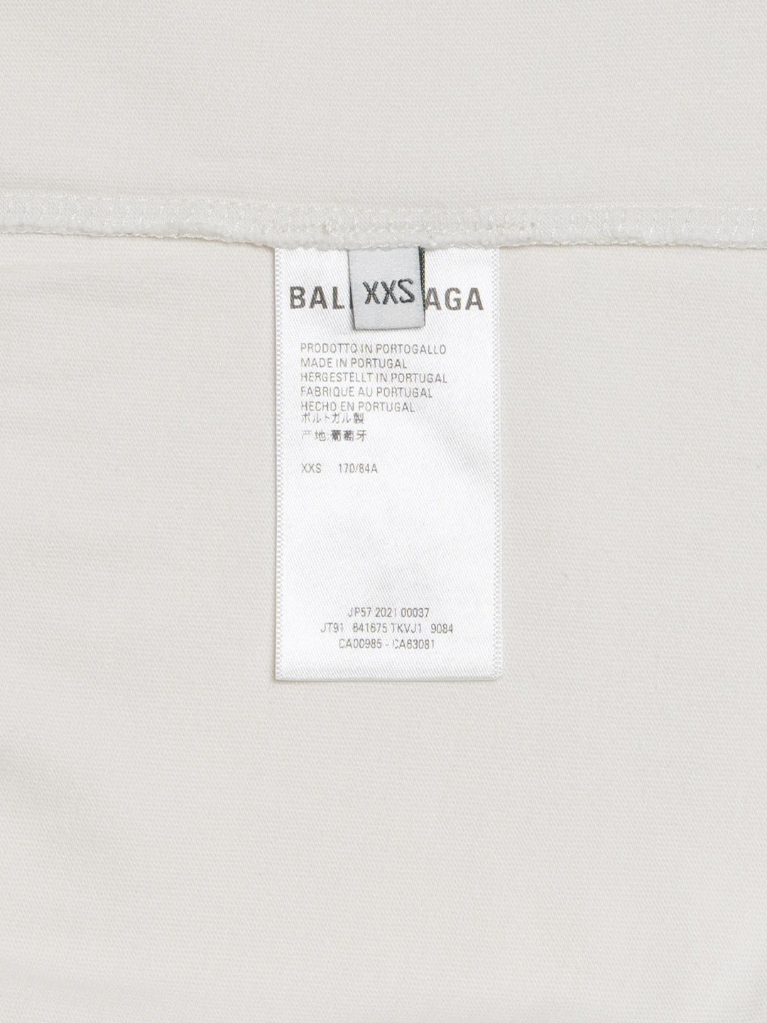 Balenciaga Political Campaign Embroidered T-Shirt Cream