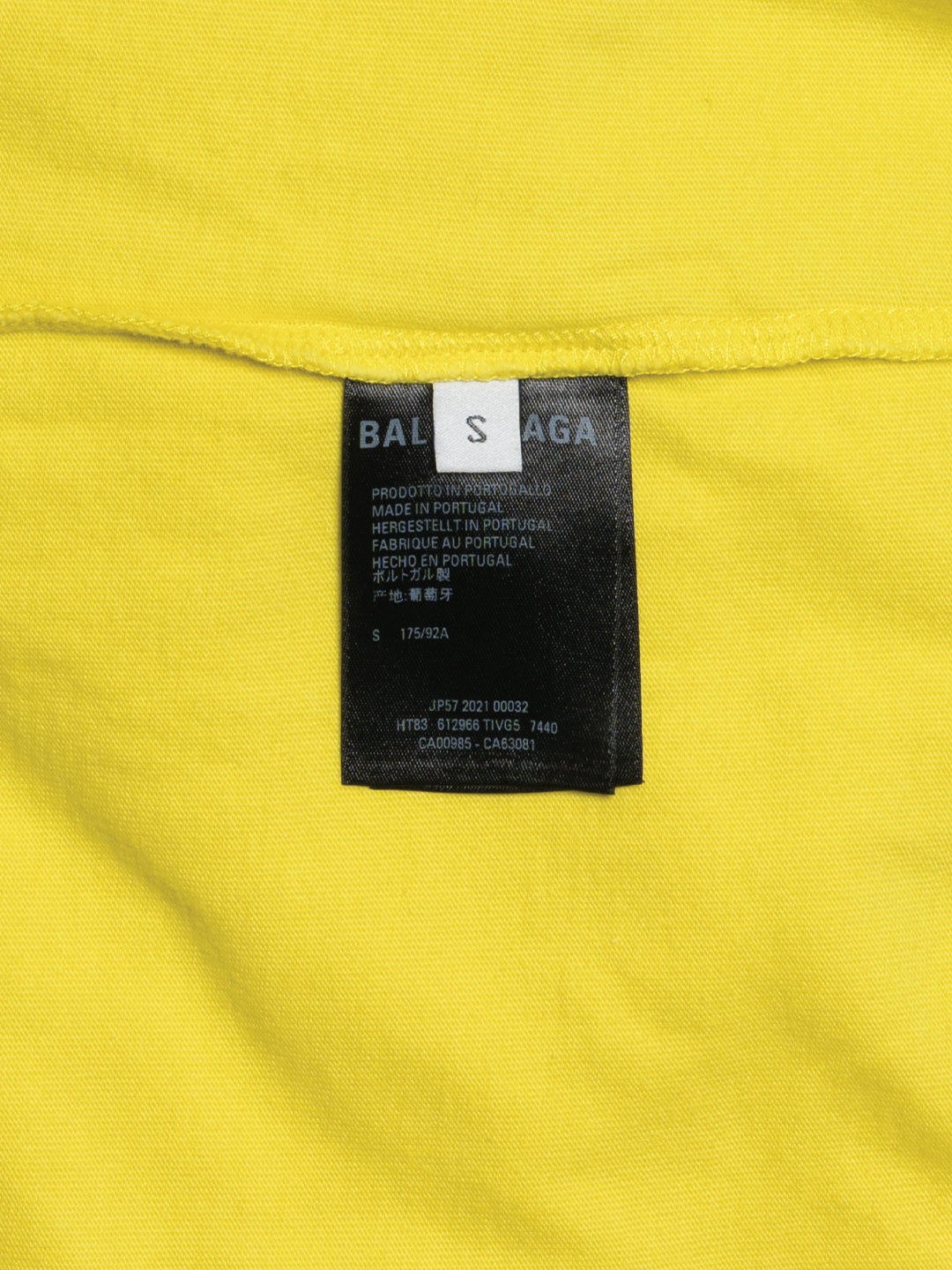 Balenciaga Logo T-Shirt Yellow