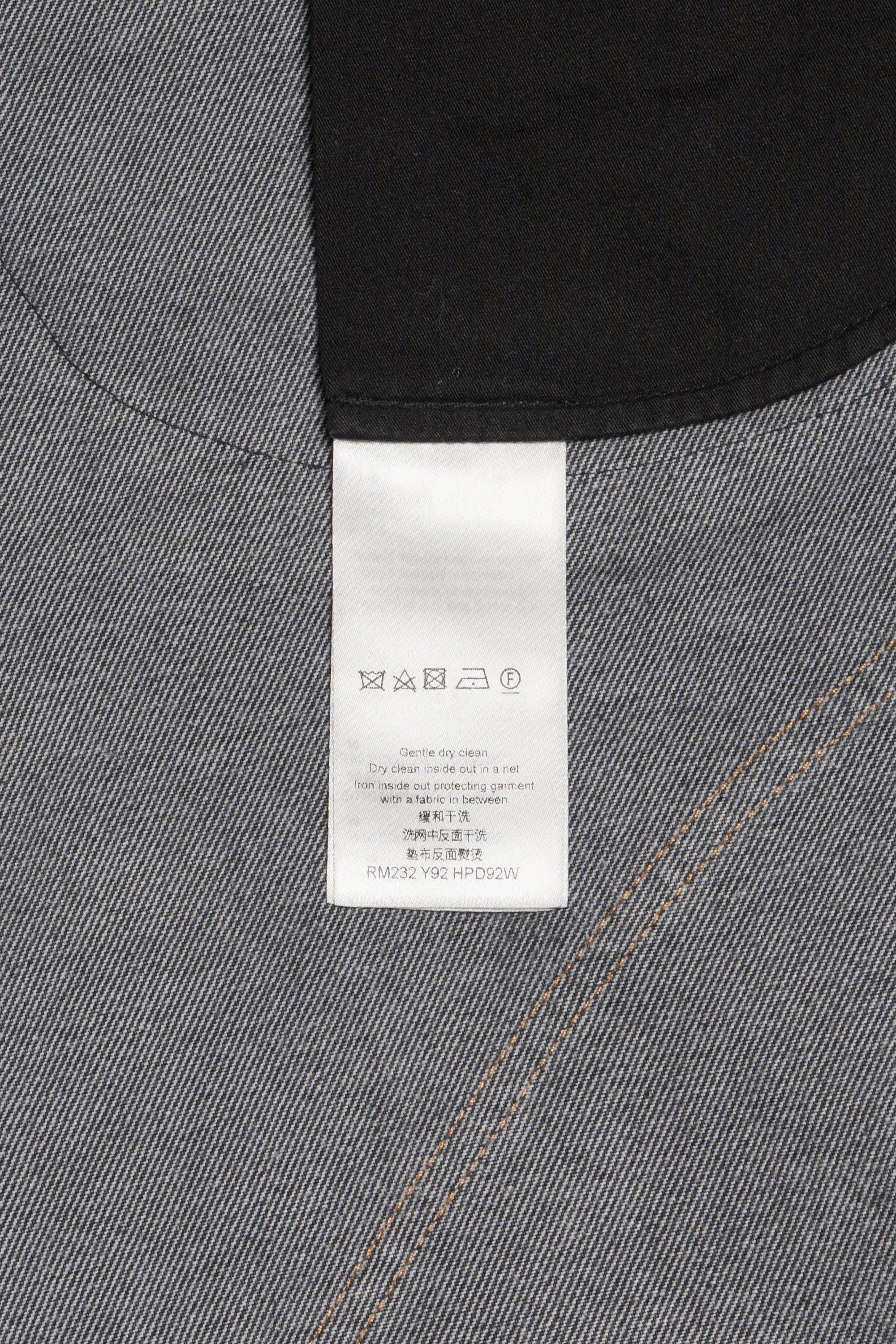 Monogram Flower Denim Pants Black