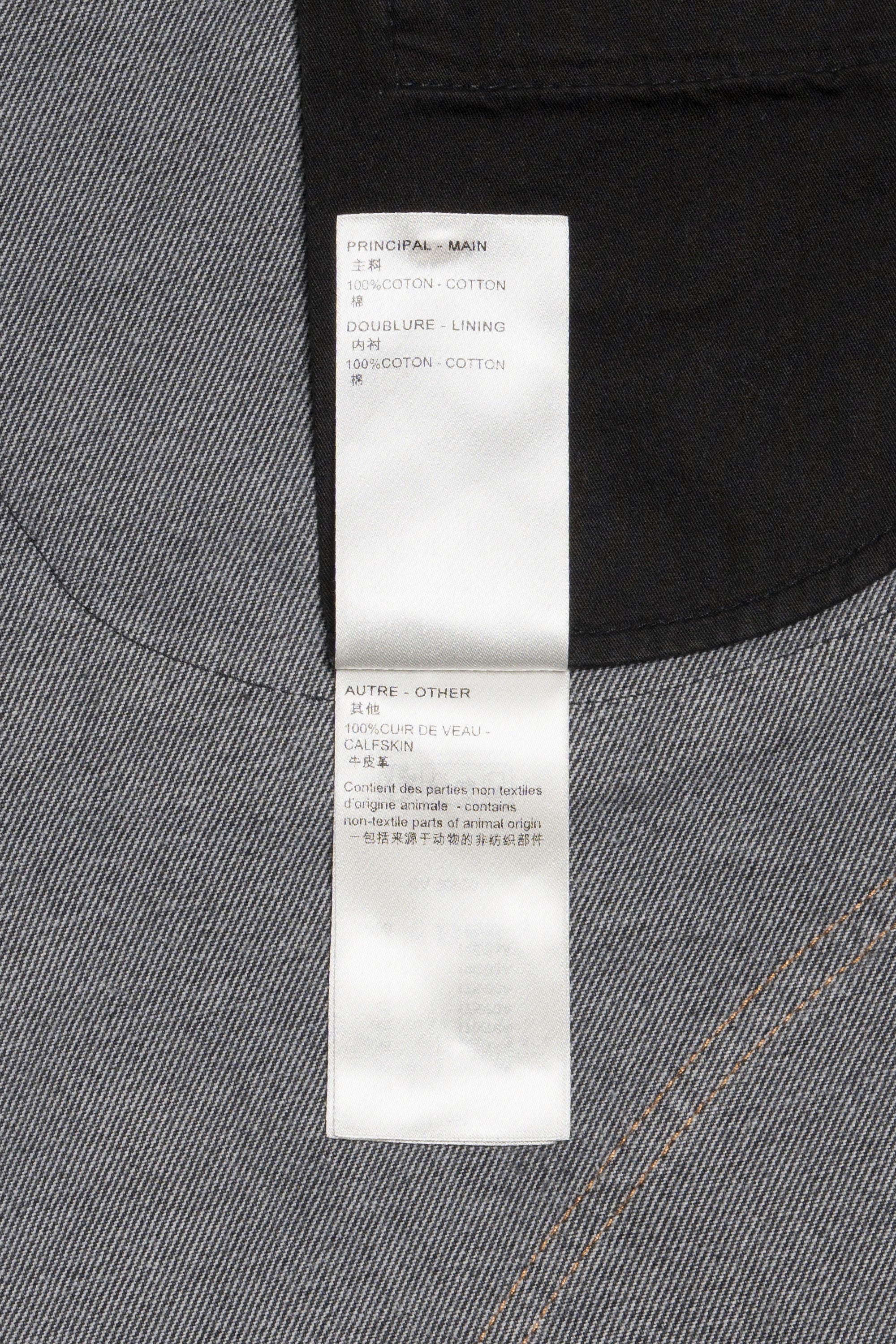 Monogram Flower Denim Pants Black