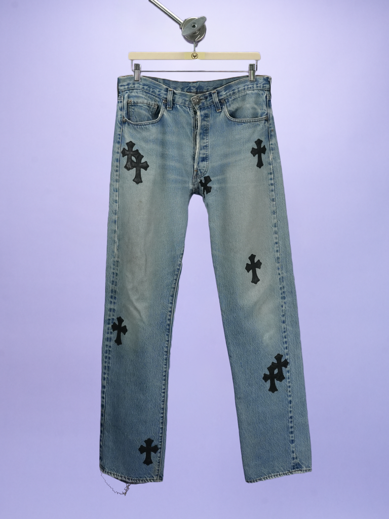 Chrome Hearts Vintage Levi's 501 Jeans Indigo