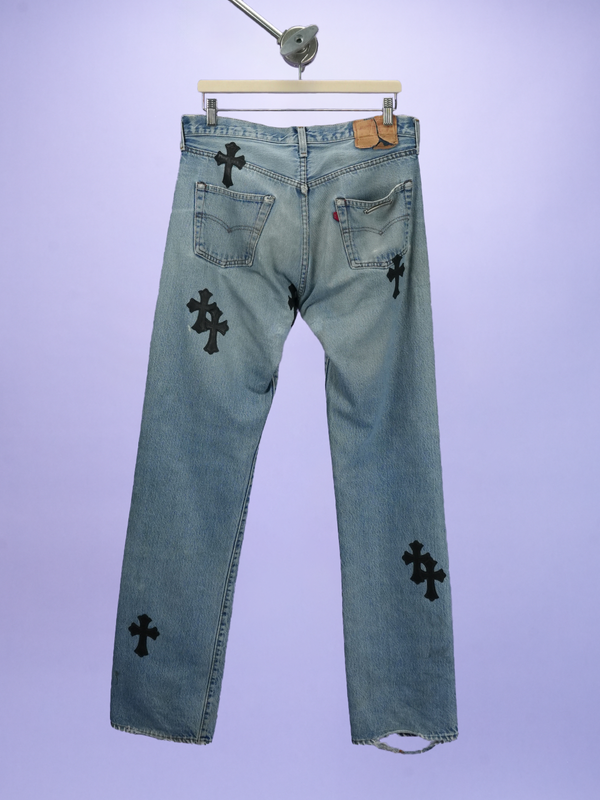 Chrome Hearts Vintage Levi's 501 Jeans Indigo