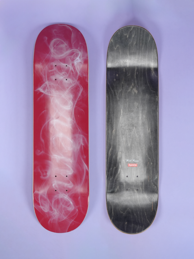 Supreme Smoke Skateboard Deck Red