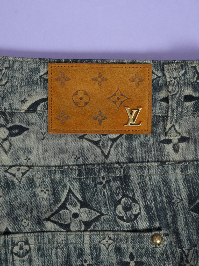 Louis Vuitton Monogram Tailored Denim Pants Taupe