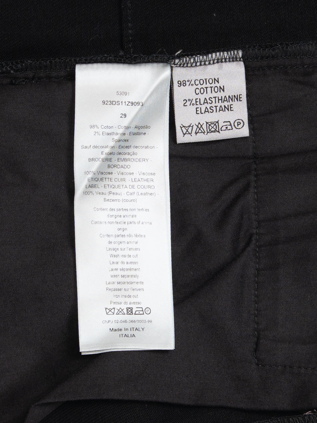 Bee Embroidery Jeans Black