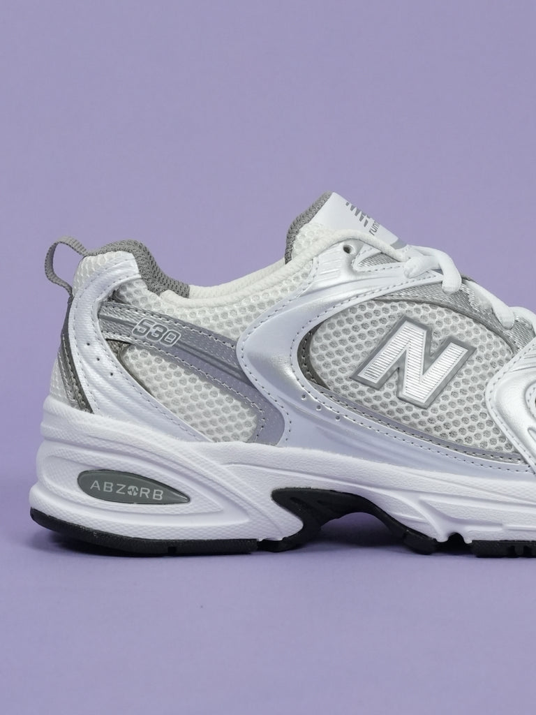 New Balance 530 White Silver Metallic