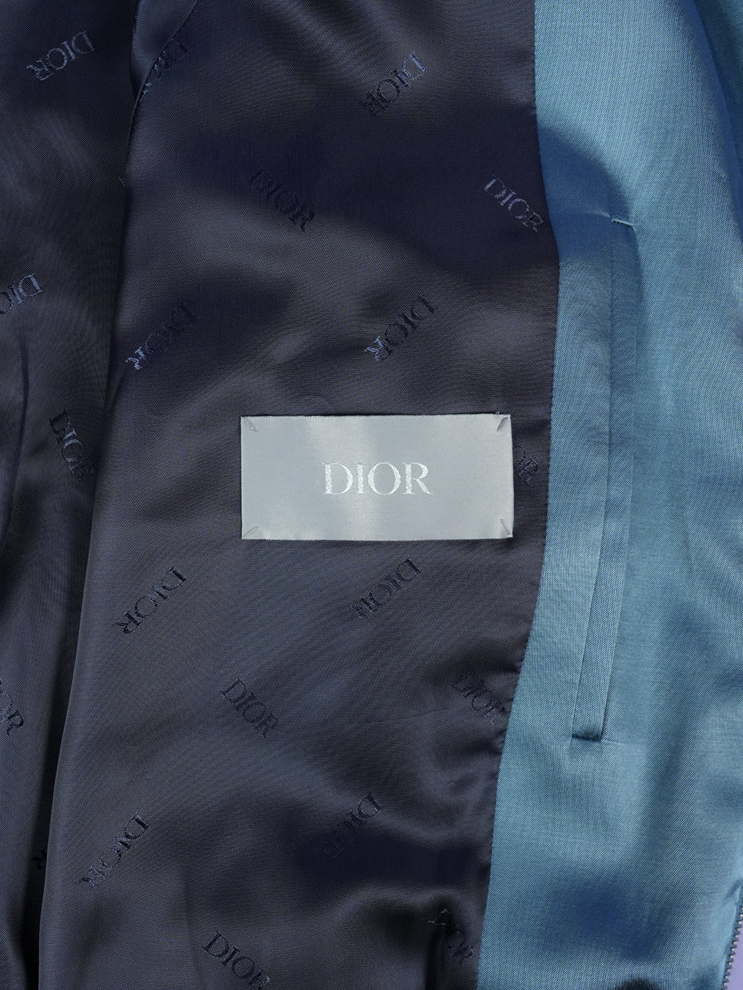 Dior / Sorayama Embroidered Souvenir Bomber Jacket Blue