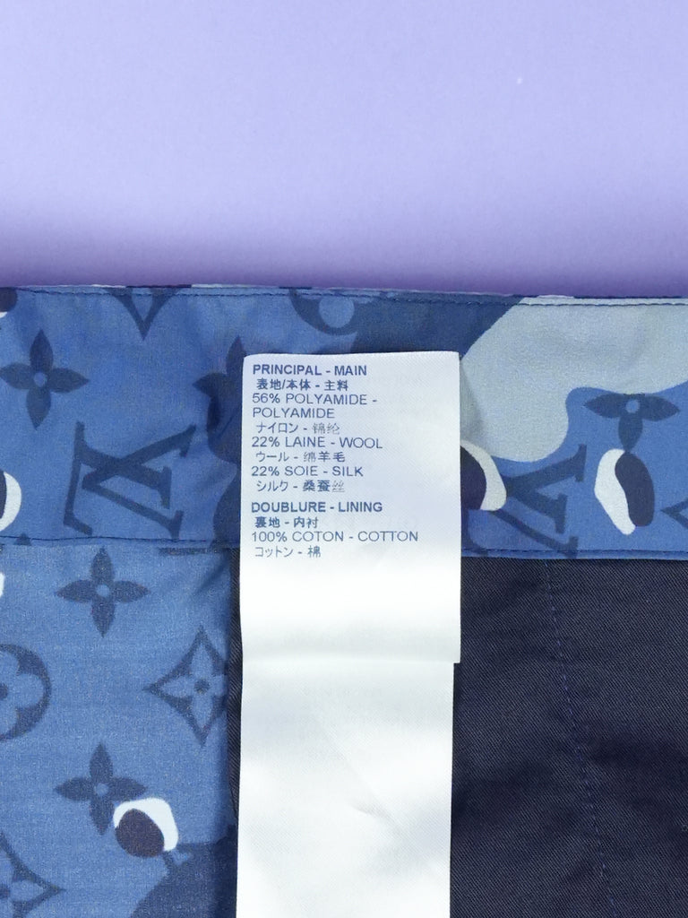 Louis Vuitton	Monogram Camo Cargo Pants Blue