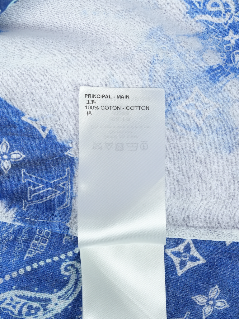 Louis Vuitton	Monogram Bandana Hook Detail Long-Sleeved Shirt Blue/White