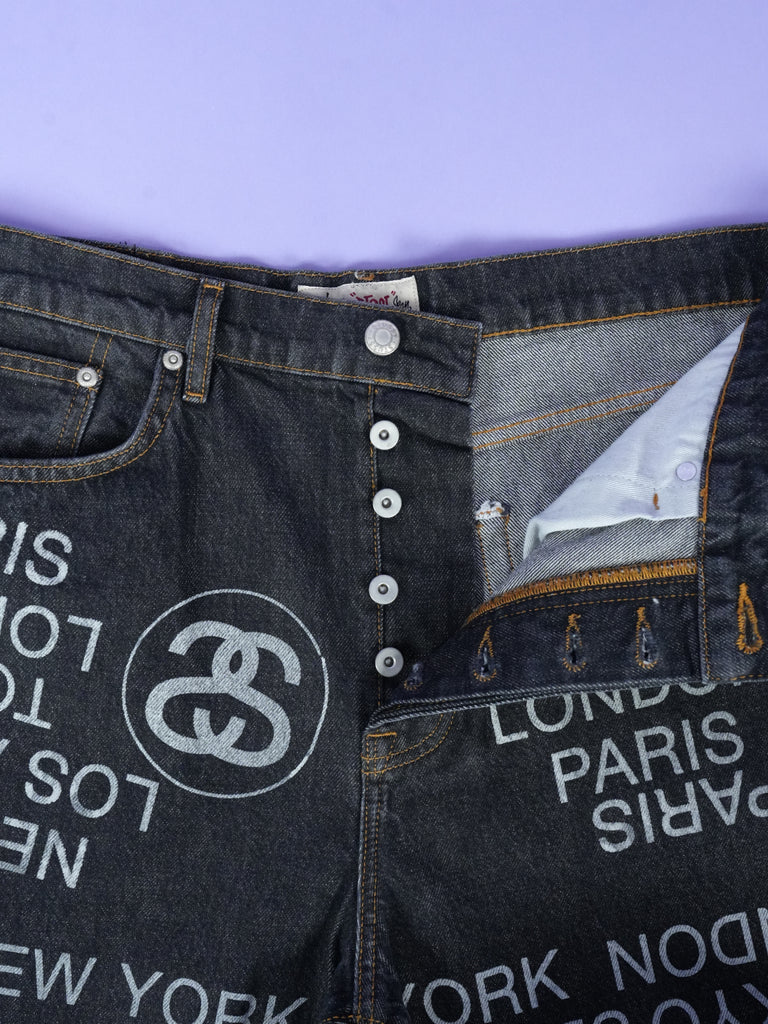 Stussy Big Ol' Denim City Link Jean Washed Black