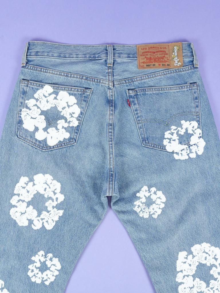 Denim Tears / Levi's 501 Cotton Wreath Jean Light Wash