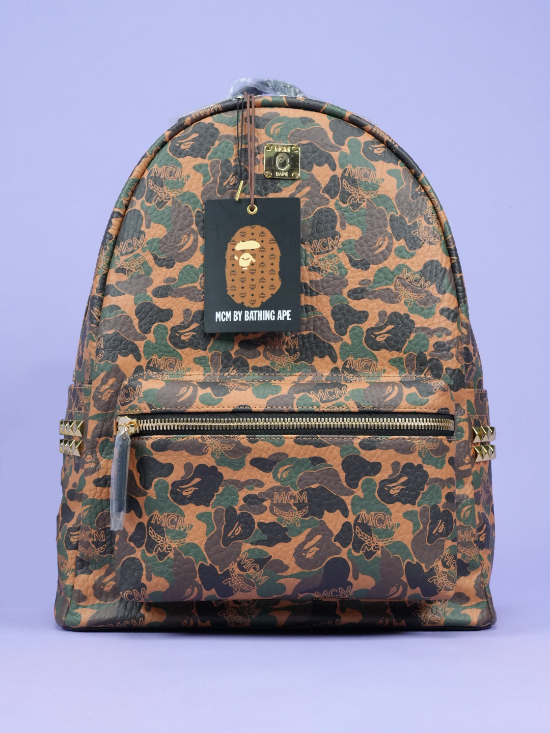 Bape / MCM Stark Backpack Visetos Camo