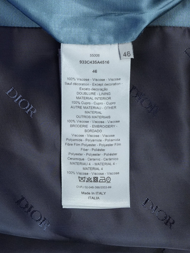 Dior / Sorayama Embroidered Souvenir Bomber Jacket Blue