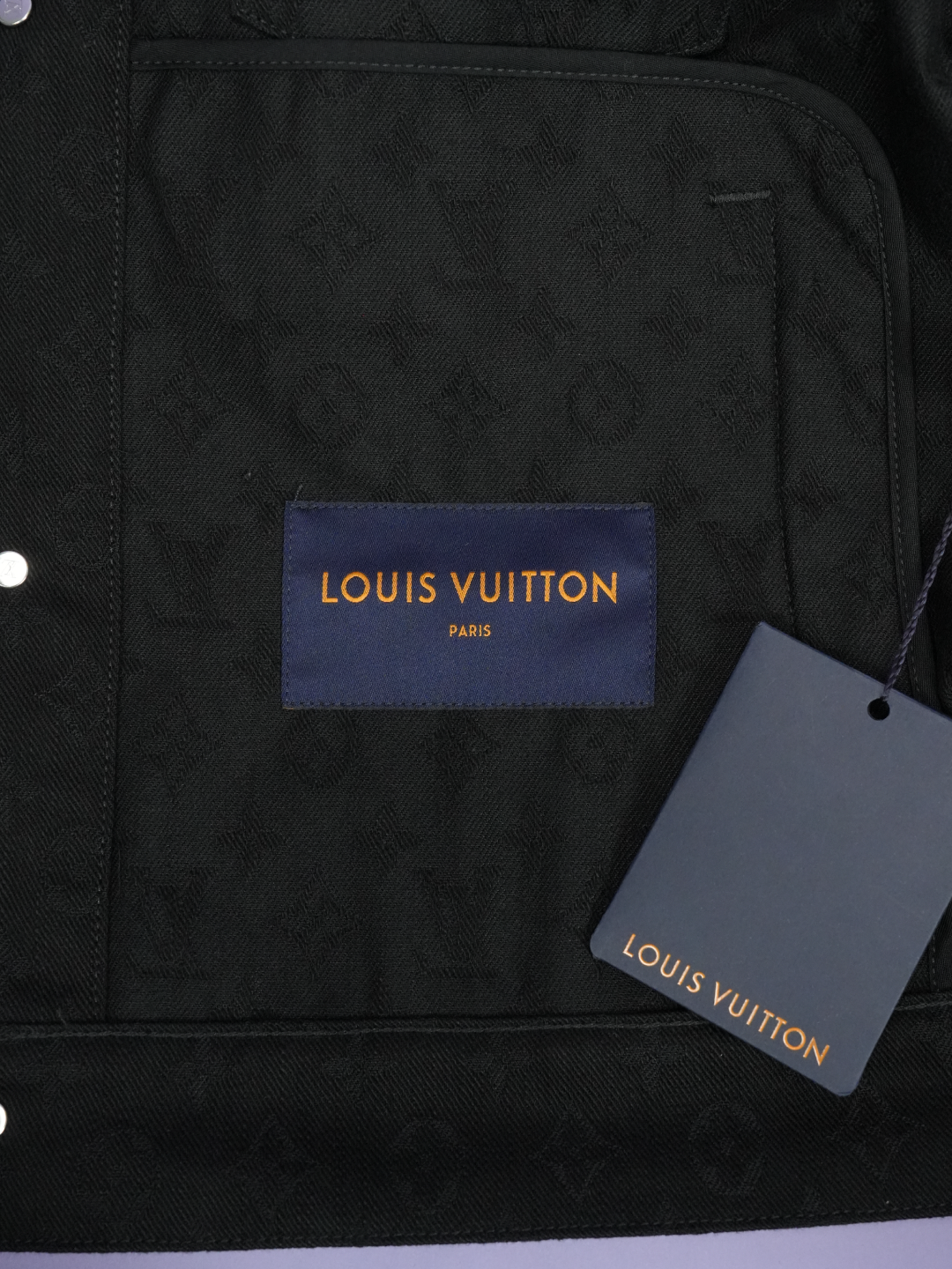 Louis Vuitton Monogram Denim Jacket Black