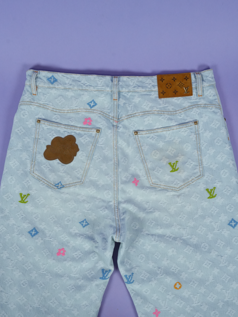 Louis Vuitton Monogram Denim Pants (by Tyler, The Creator) Washed Indigo