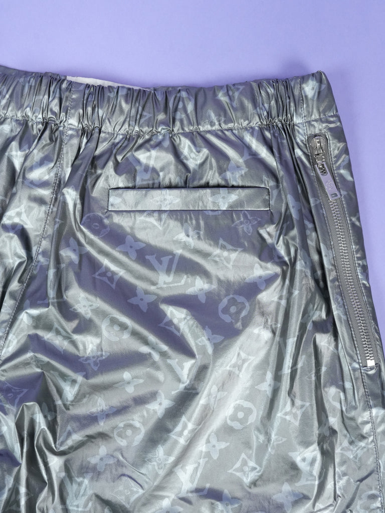 Louis Vuitton Metallic Monogram Lightweight Jogging Pants Silver