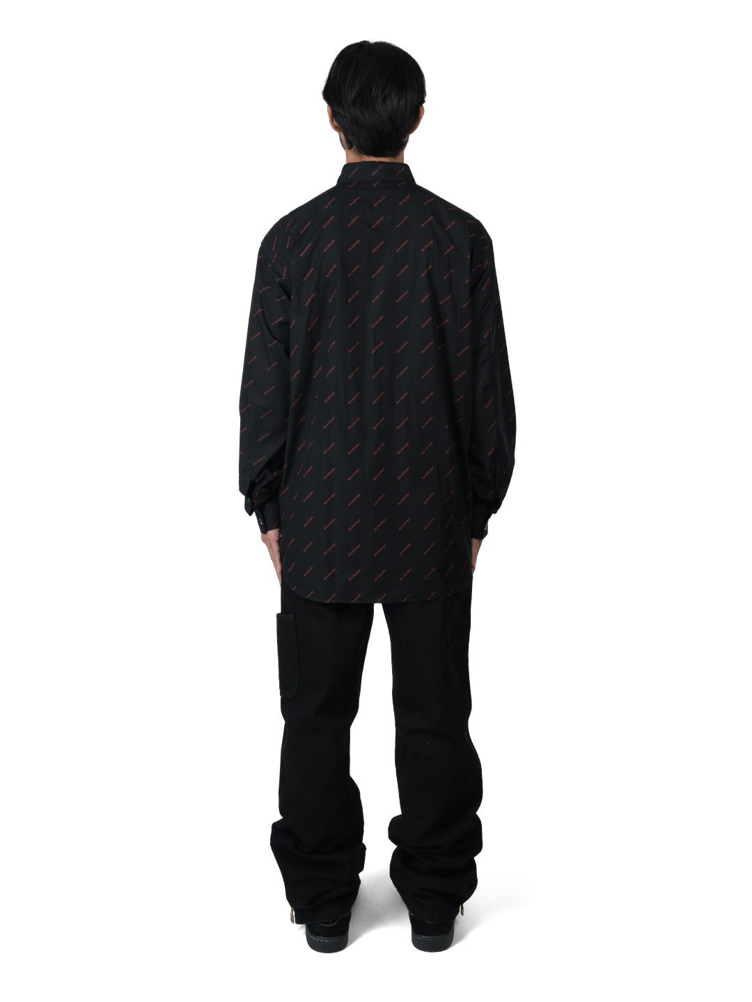 Balenciaga All Over Logo Shirt Black/Red