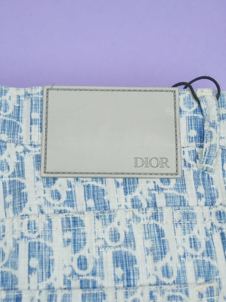 Dior Slim Fit Oblique Jeans Blue