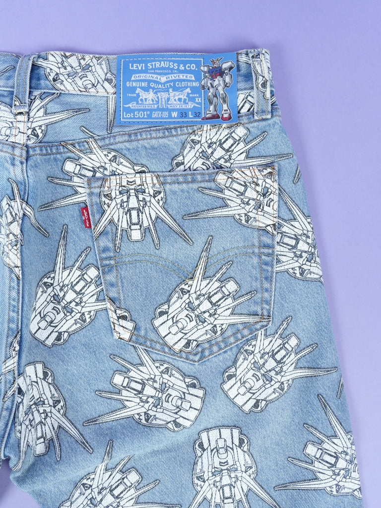 Levi's / Gundam Seed ‘93 501 Jeans Starfighter Blue