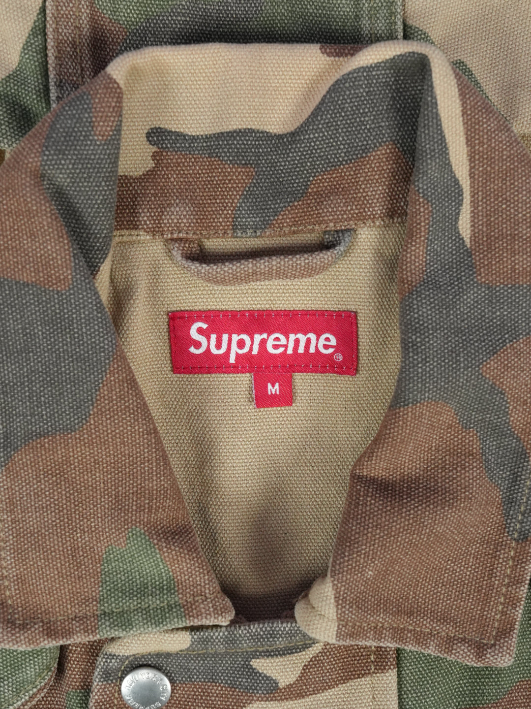 Supreme Canvas Clip Jacket Tan Camo – YFIFTEEN