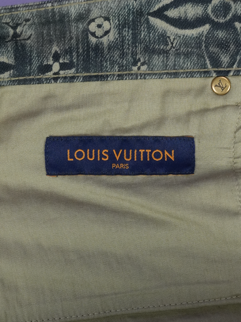 Louis Vuitton Monogram Tailored Denim Pants Taupe