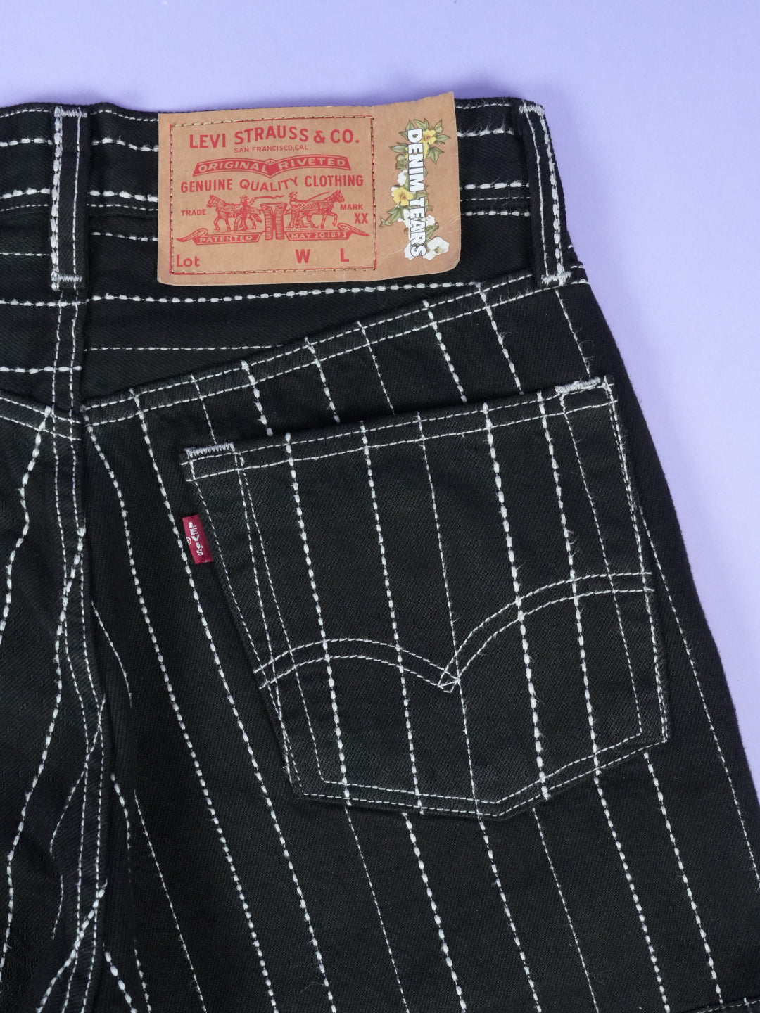 Denim Tears / Levi's 501 Peace Patchwork Pant Black