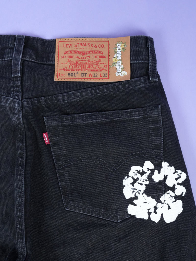 Denim Tears / Levi's 501 Cotton Wreath Jean Black