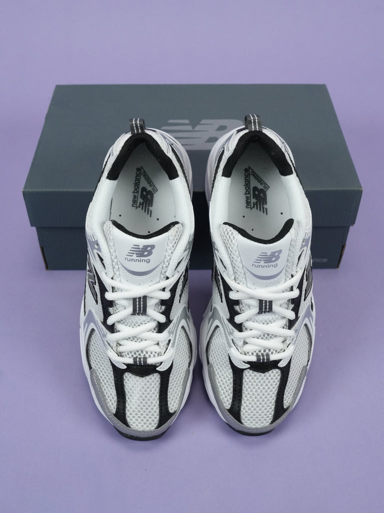 New Balance 530 White Silver Metallic Black