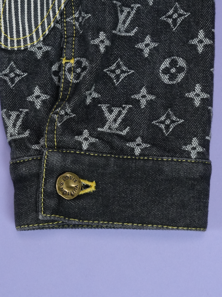 Louis Vuitton / Nigo Monogram Crazy Denim Workwear Jacket Black