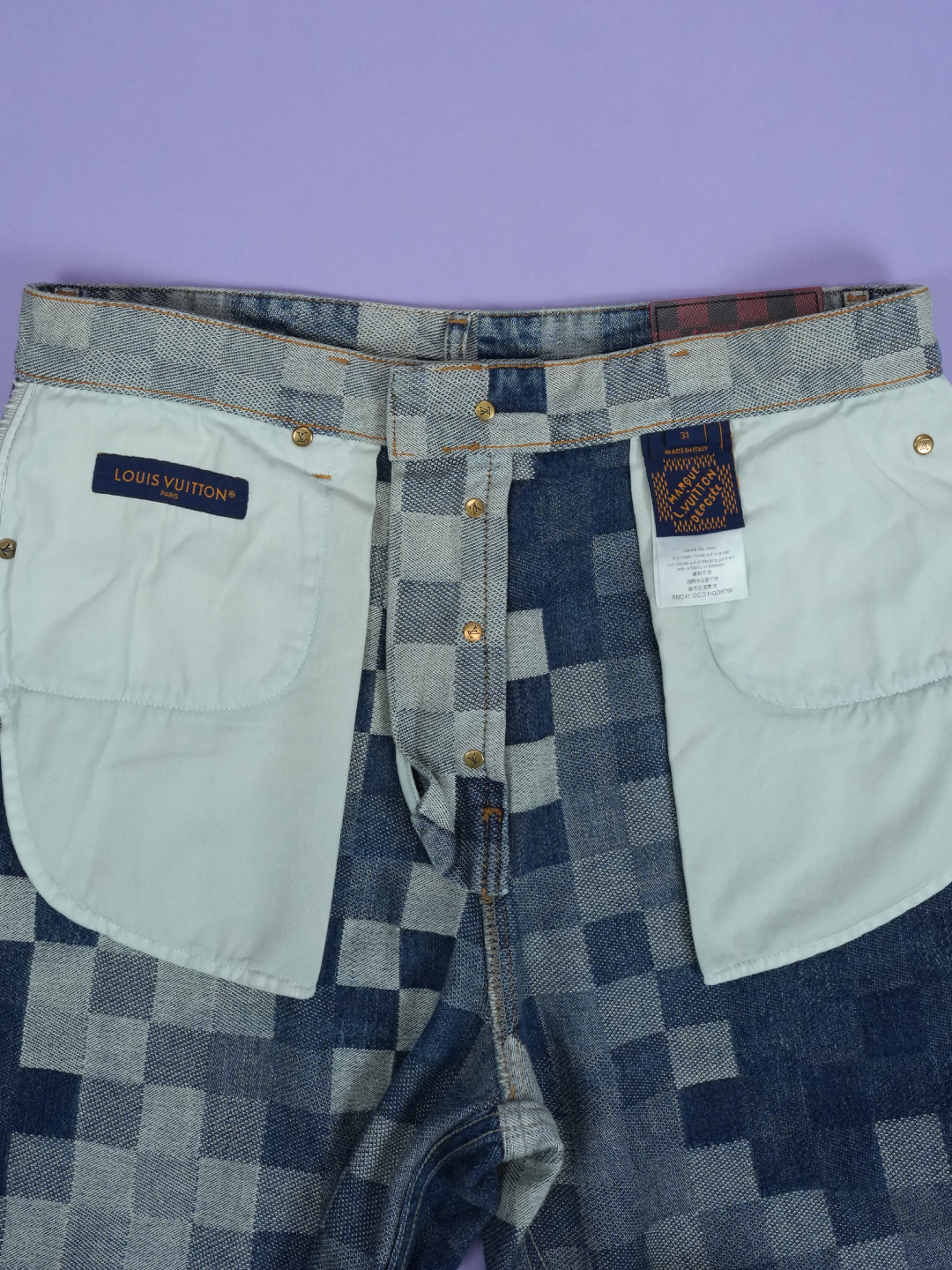 Louis Vuitton Damier Denim Skate Pants