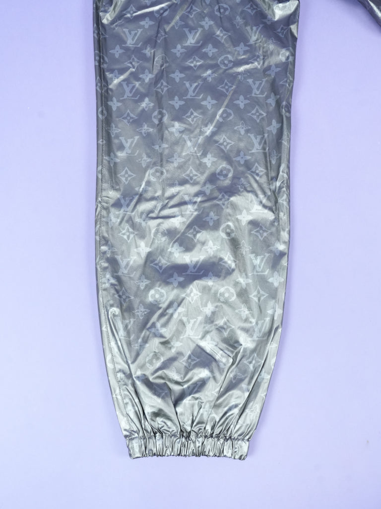 Louis Vuitton Metallic Monogram Lightweight Jogging Pants Silver