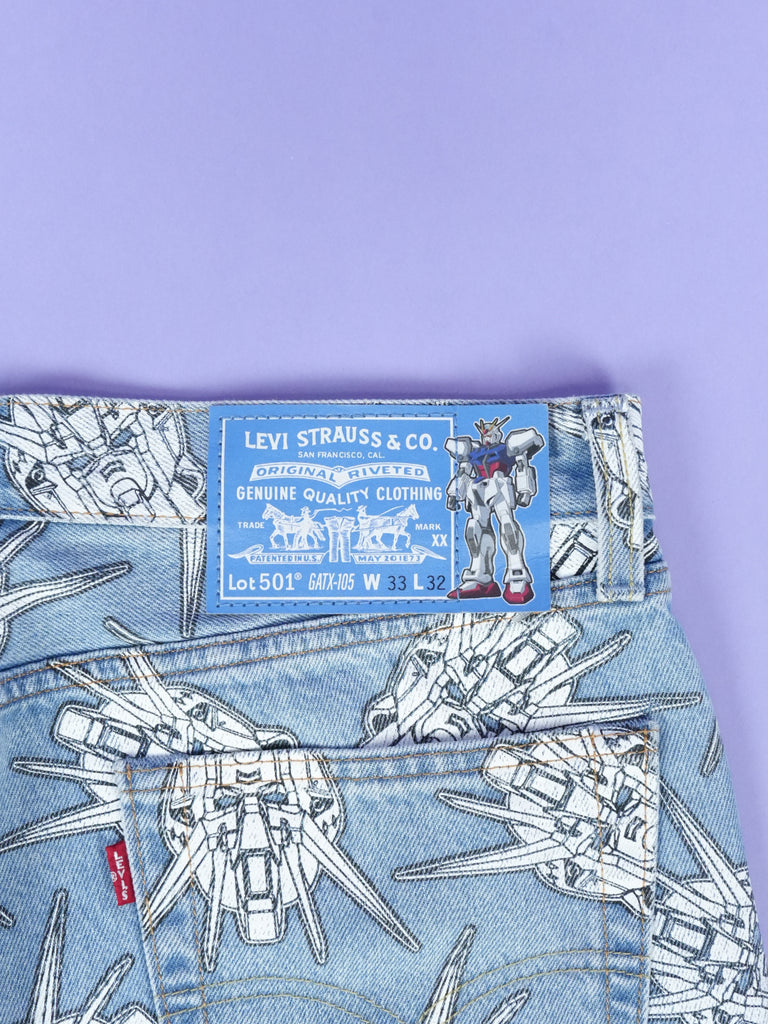 Levi's / Gundam Seed ‘93 501 Jeans Starfighter Blue