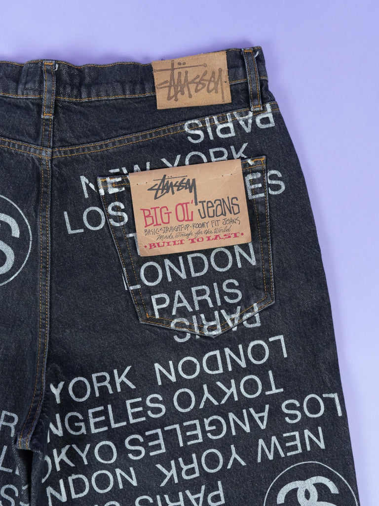 Stussy Big Ol' Denim City Link Jean Washed Black