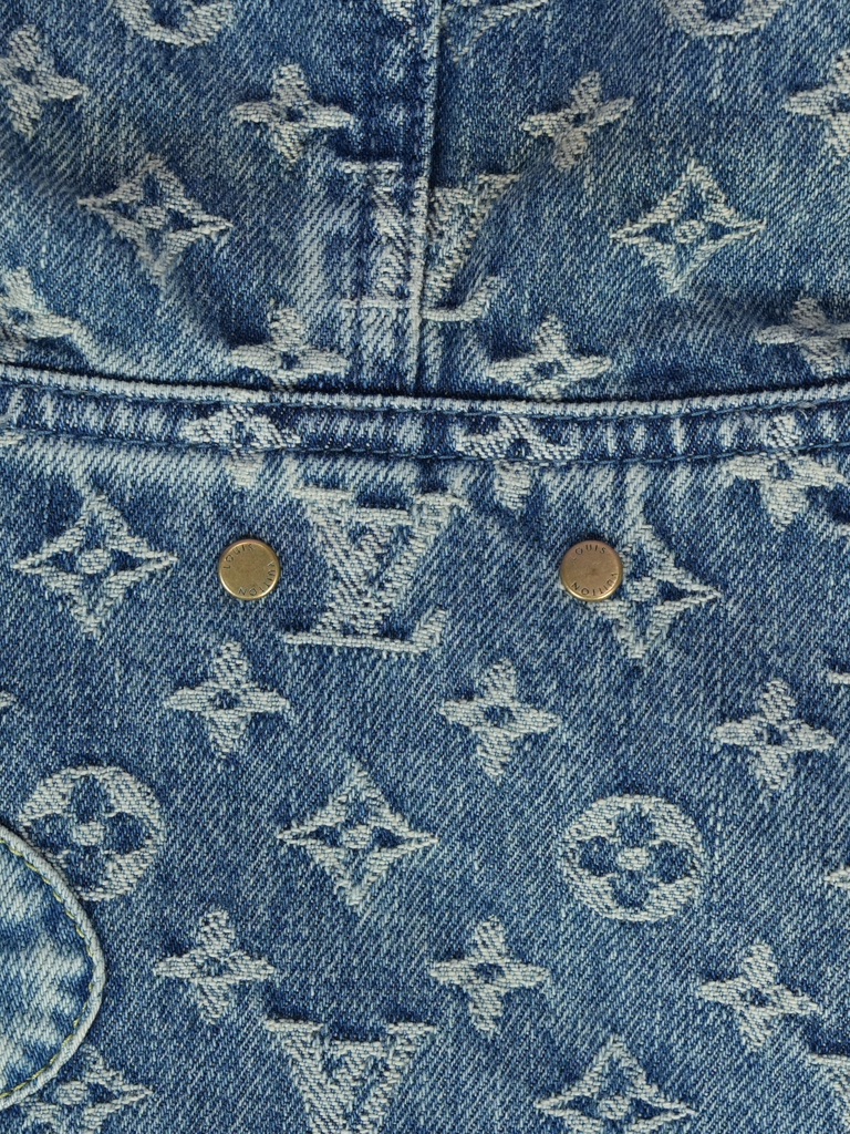 Louis Vuitton / Nigo Monogram Patchwork Denim Hoodie Indigo