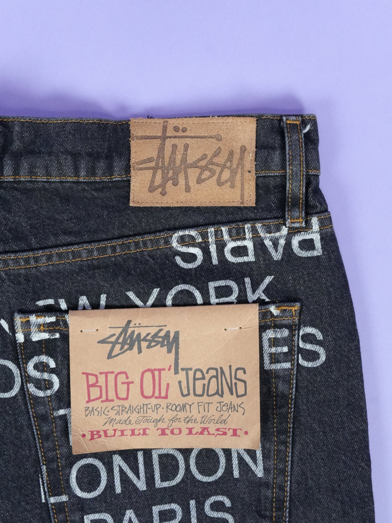 Stussy Big Ol' Denim City Link Jean Washed Black