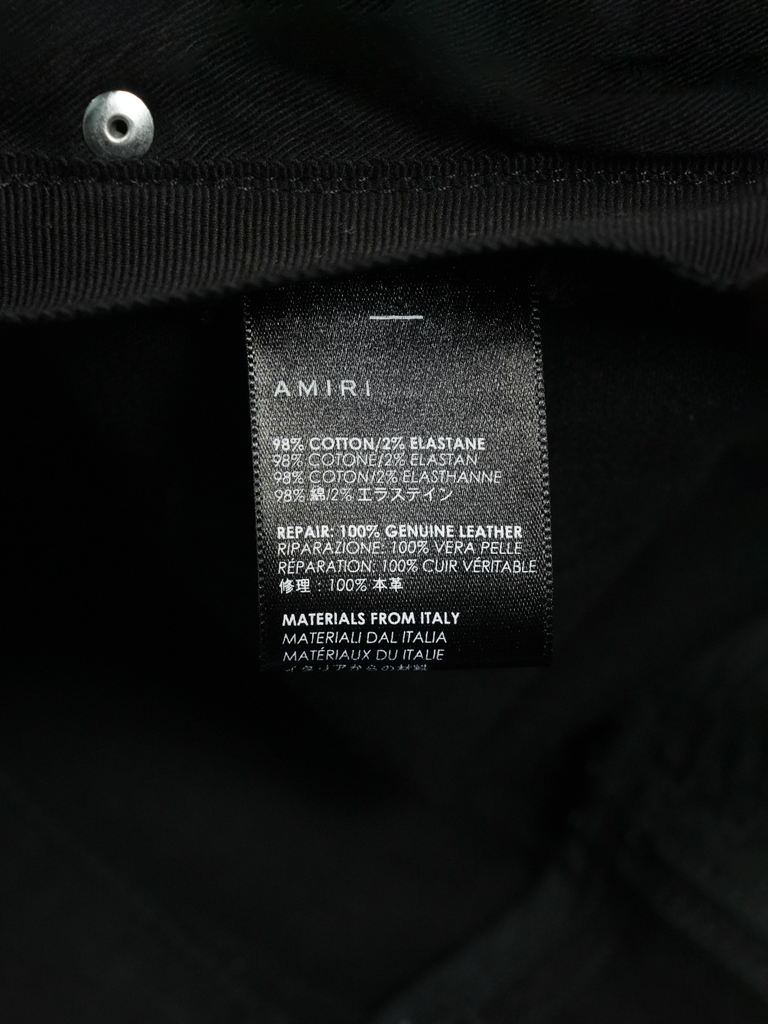 Amiri MX1 Distressed Effect Slim Fit Jeans Black