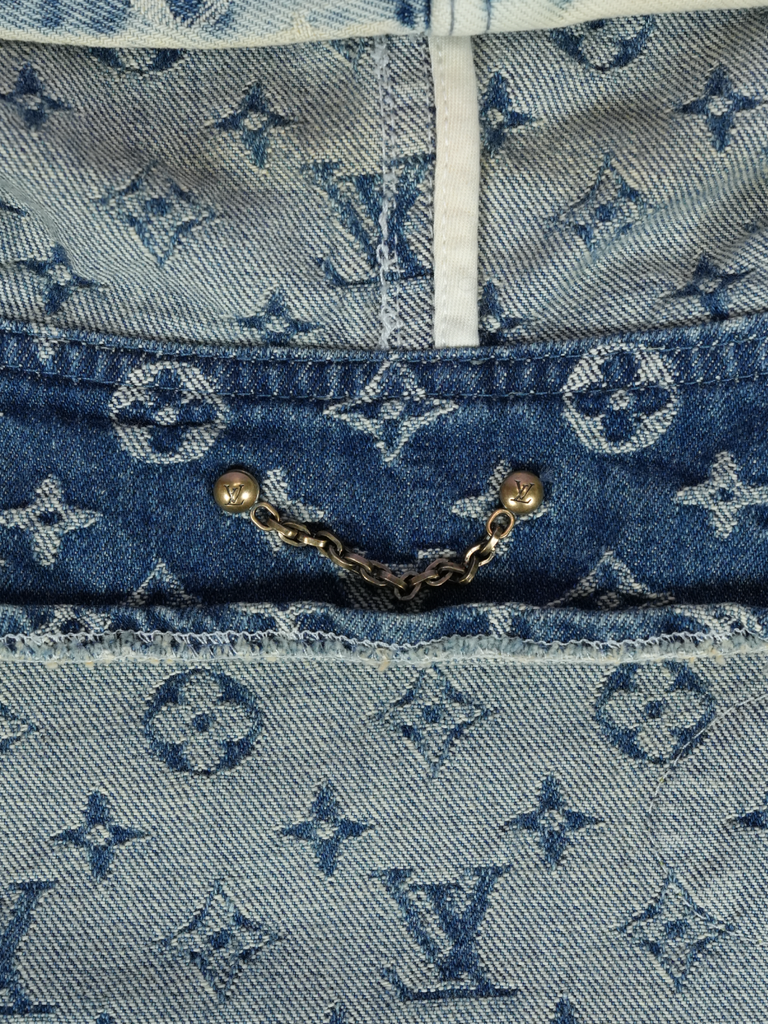 Louis Vuitton / Nigo Monogram Patchwork Denim Hoodie Indigo